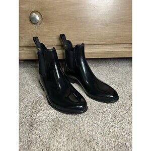 Womens Sz 10 Sam Edelman Tinsley Rain Boots Space Black Medium